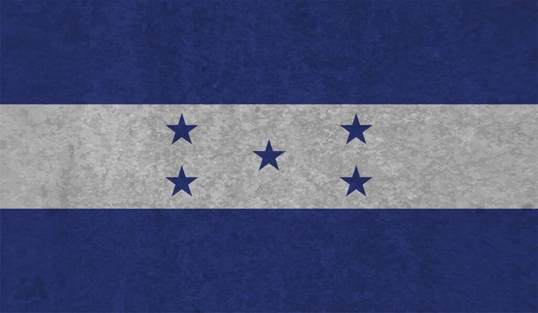 Honduras bayrağı ve sallanan grunge deseni. Vektör arkaplanı. - Vektör, Görsel