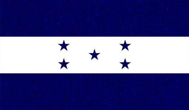 Honduras Flagge mit schwenkender Grunge Textur. Vektorhintergrund. - Vektor, Bild
