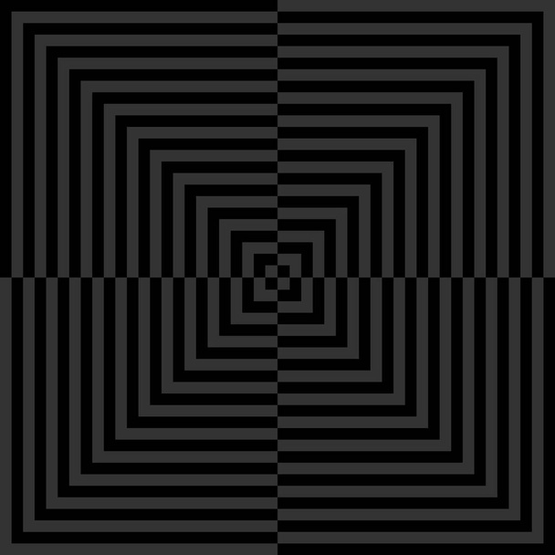 Soyut hipnotik desen, geometrik arkaplan çizimi, siyah ve gri renk - Vektör, Görsel