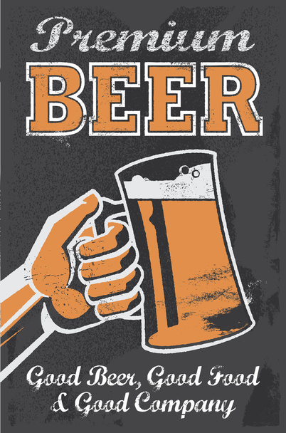 Vintage Brewery Beer Poster Sign - Vector, Image