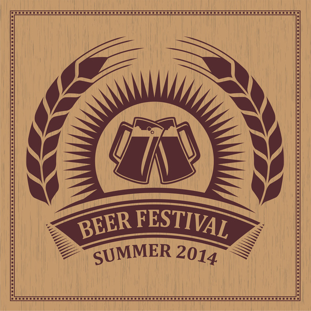 ビール祭りのアイコンのシンボル - ベクター画像