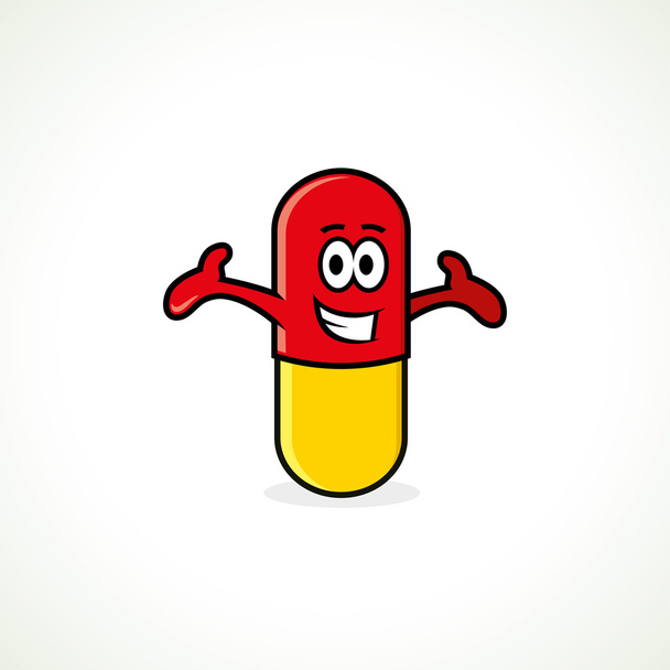Cartoon pill - Vector, imagen
