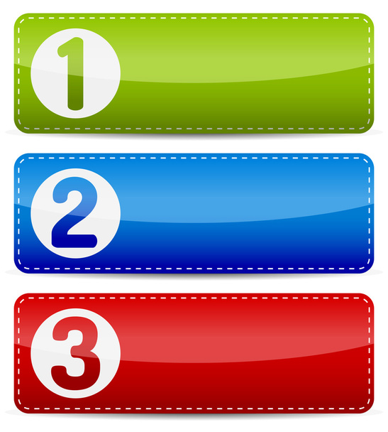 Numbered color step list banner - Vektor, kép