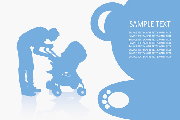 Father and baby background - Vector, Image