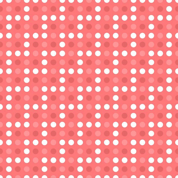 Matrix polka dots in coral pink tones - Vektor, obrázek