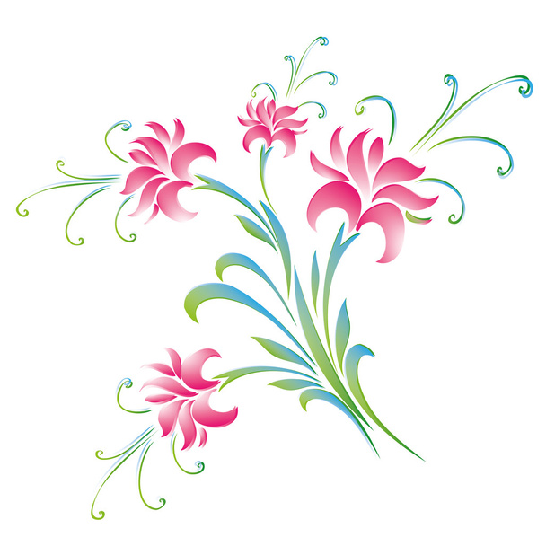 Colorful flowers background - Vektor, obrázek
