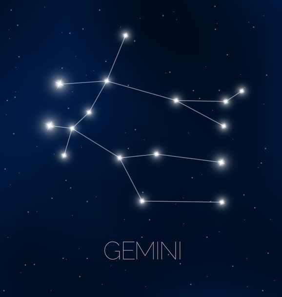 Gemini constellation - Διάνυσμα, εικόνα
