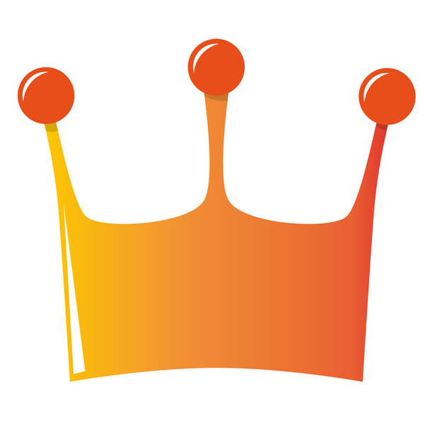 ilustración corona naranja
 - Vector, Imagen