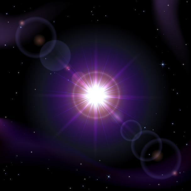 Sun in space - Vektör, Görsel