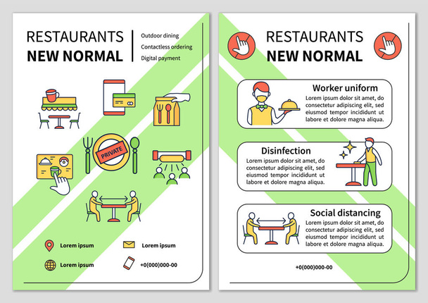 Restaurace nová normální brožura - Vektor, obrázek
