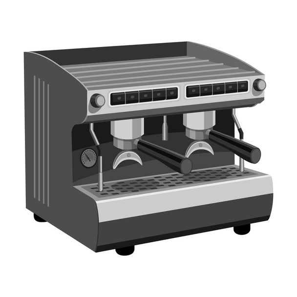 Coffee machine vector cartoon icon.Isolated illustration cartoon icon maker espresso. Vector illustration coffee machine on white background. - Vector, Image