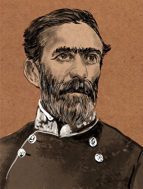 Braxton Bragg (22. března 1817 27. září 1876) byl důstojníkem americké armády během druhé války na semináři a mexické americké války - Fotografie, Obrázek