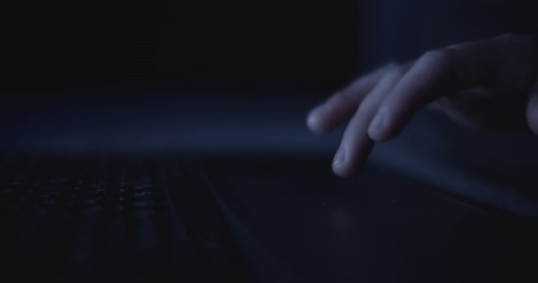Woman browsing social media at night - Footage, Video