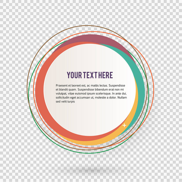 Label blank template, white background and Blurry gradient with lines circle ring. Vector illustration EPS 10. Modern design editable layout title page for new product newsletters, web banners - Vector, Imagen