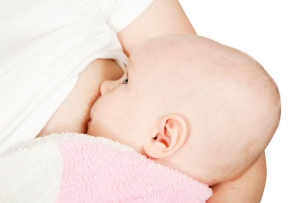 Little baby breast feeding - Фото, зображення