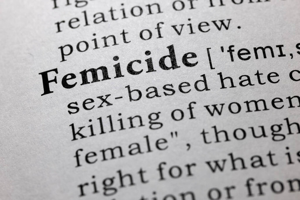 Fake Dictionary, Dictionary definition of femicide - 写真・画像