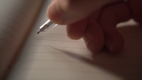 writing thank you in a notebook - Záběry, video