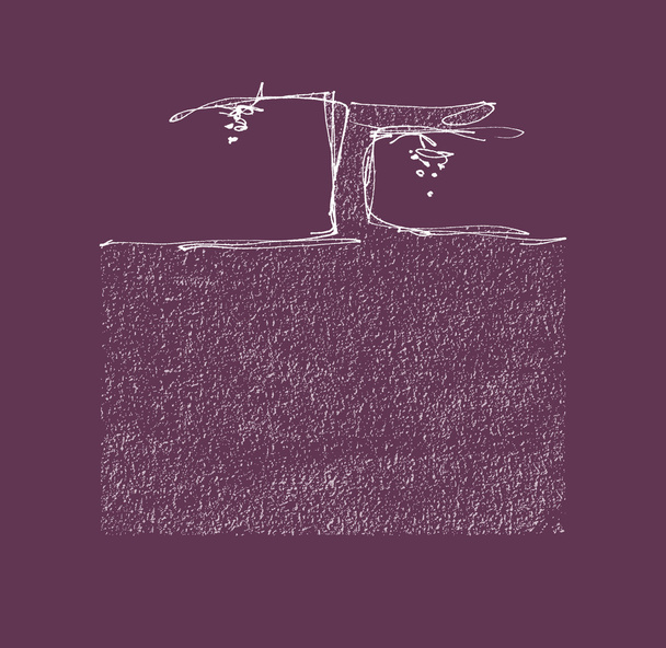 グレープバイン、土壌の手描きベクトル イラスト - ベクター画像
