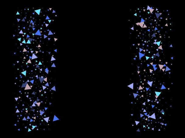 Triangle Explosion Confetti. Exploded Star Design. Broken Glass Explosive Effect. Textured Data Particles Blast. Triangles Burst Falling Confetti. Exploded Star Shatter. Moving Shattered Fragments. - Vector, Image