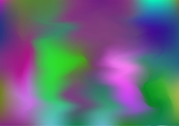 Holografische Dreamy Banner. Neon Graphic Overlay, jaren '80, jaren' 90 Muziekachtergrond Gradient Girlie Foil Holo Teal. Pearlescent Holografische vloeibaar licht Horizontale achtergrond Rainbow Overlay Hologram Cover. - Vector, afbeelding