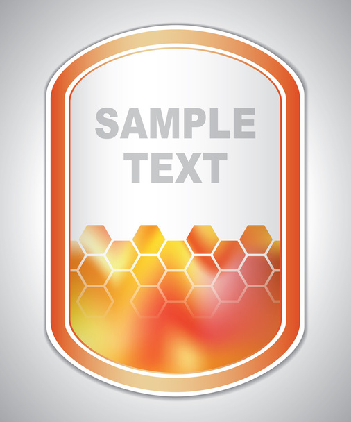 Abstract orange-red medical laboratory label - Διάνυσμα, εικόνα