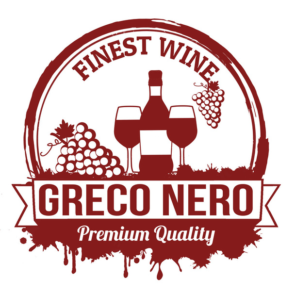 Greco nero wijn stempel - Vector, afbeelding