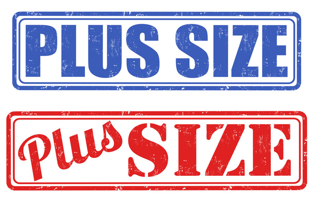 Plus size stamps - Vector, Image