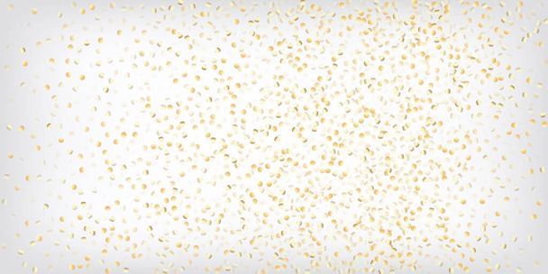 Gold, Silver Rich Flying Bokeh Confetti. Glamour Expensive New Year Christmas Celebration Vector Background. VIP Gold, Silver Lights, Sparkles, Gradient Tinsel Confetti. Sparkling Winter Pattern. - Vector, Image