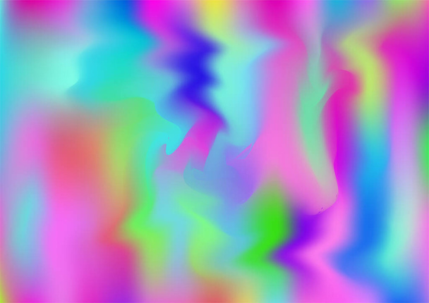 Bannière minime holographique. Neon Texture Overlay, années 80, 90 Musique Contexte Gradient Girlie Foil Holo Teal. Couverture d'hologramme Rainbow Overlay. perle holographique rêve glam papier peint horizontal - Vecteur, image