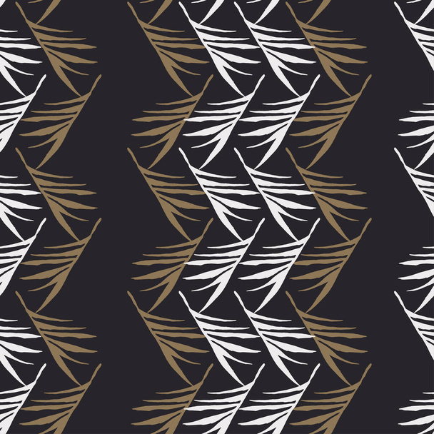 Funky Tropical Vector Seamless Pattern. Elegant Male Shirt Female Dress Texture. Monstera Feather Banana Leaves Dandelion Tropical Seamless Pattern. Fine Summer Fabrics. Drawn Floral Background. - Vecteur, image