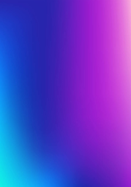 Фиолетовый, розовый, бирюзовый, синий блестящий векторный фон. Обои Dreamy Neon Bright Trendy. Жемчужная серая накладка Вибрант Нефокусированный. Вертикальное письмо формата А4 Funky Gradient Overlay. - Вектор,изображение