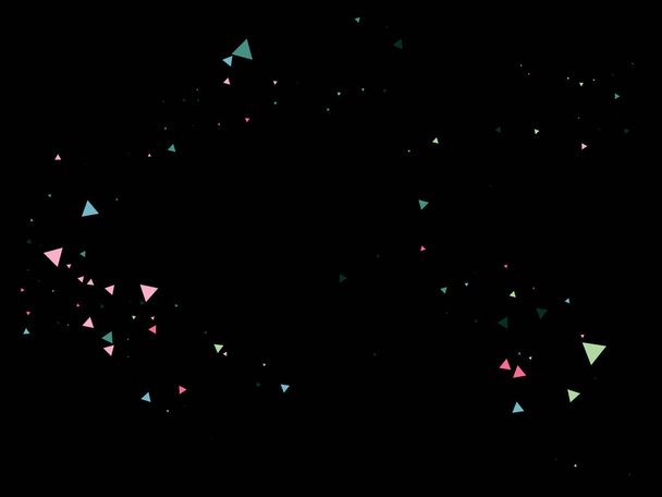 Triangle Explosion Confetti. Moving Exploded Particles. Exploded Star Border. Broken Glass Explosive Effect. Triangles Bang Flying Confetti. Exploded Star Glitter. Textured Data Elements Blast. - Vector, Image