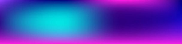 Púrpura, rosa, turquesa, azul degradado brillante fondo vectorial. Banner de gradiente largo horizontal ancho. Cubierta vibrante y desenfocada de gradiente perlado. Fondo de pantalla de moda brillante de neón líquido. - Vector, Imagen
