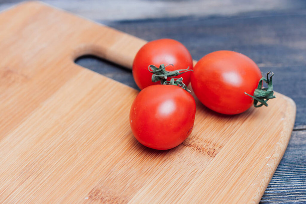 tomates cherry pasta italiana cocina ingredientes almuerzo - Foto, imagen