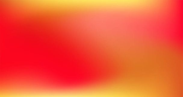 Red Yellow Pink Tropical Gradient Background. Liquid Neon Bright Trendy Wallpaper. Pearlescent Noble Vector Color Overlay. Elegant Colorful Vibrant Defocused Horizontal Banner. 80s Glam Gradient Paper - Vector, Image