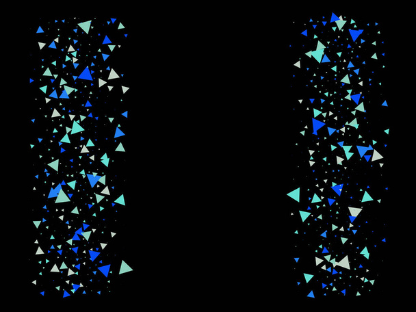 Triangle Explosion Confetti. Broken Glass Explosive Effect. Textured Data Fragments Blast. Exploded Star Design. Triangles Burst Moving Confetti. Exploded Star Glitter. Falling Shattering Particles. - Vector, Image