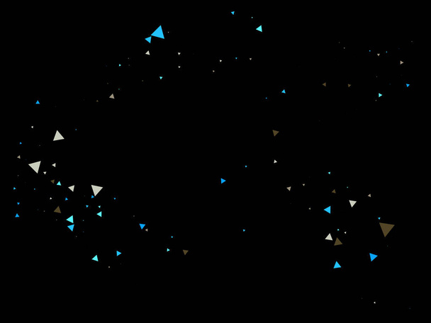 Driehoek Explosie Confetti. Driehoeken Burst Moving Confetti. Ontplofte Star Graphic. Getextureerde data-elementen Blast. Gebroken glazen explosief effect. Ontplofte Star Sparkle. Flying Exploded Fragmenten. - Vector, afbeelding