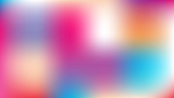 Unfocused Mesh Vector Background Hologram Neon Bright Teal. Glamour Pink, Purple, Turquoise Dreamy Vibrant Cool Girlie Background. Rainbow Fairytale Flyer Iridescent Pearlescent Holographic Paper - Vector, Image