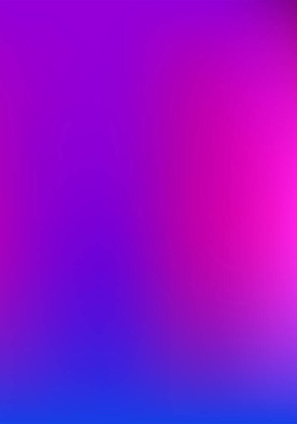 Púrpura, rosa, turquesa, azul degradado brillante fondo vectorial. Fondo de pantalla de moda brillante de neón líquido. Revestimiento de gradiente fluorescente Cubierta vibrante desenfocada. Vertical A4 Carta Funky Gradient Overlay. - Vector, Imagen