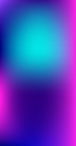 Púrpura, rosa, turquesa, azul degradado brillante fondo vectorial. Cubierta desenfocada vibrante de superposición de gradiente perlado. Vertical Slim Screen Size Funky Gradient. Dreamy Neon Bright Trendy Fondo de pantalla. - Vector, imagen