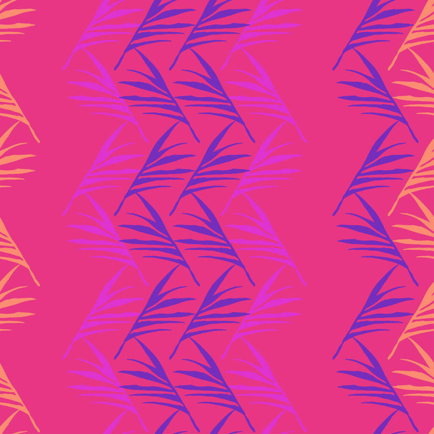 トレンディトロピカルベクトルシームレスパターン。良い夏のファッション。花を描いた背景。バナナの葉タンポポのモンスター羽熱帯のシームレスなパターン。美しい男性シャツ女性のドレステクスチャ. - ベクター画像