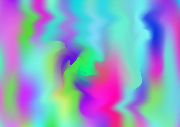 Голограф Мінімальний Прапор. Незосереджена Дівчата Фойл Холо Тіл. Rainbow Overlay Hologram Cover Iridescent Holographic Dreamy Light Horizontal Background Neon Paper Overlay, 80s, 90s Music Wallpaper - Вектор, зображення