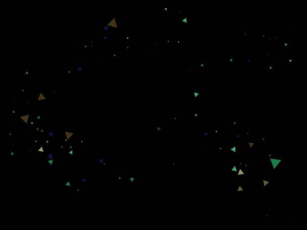 Triangle Explosion Confetti Вибухова зірка Графік. Textured Data Elements Burst Падіння зруйнованих фрагментів. Трикутники проливають світло на конфетті. Вибухова зоряна катастрофа. Розбите скло вибуховий ефект. - Вектор, зображення