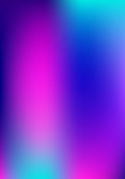 Paars, Roze, Turkoois, Blauw Glanzend Glanzende Vector Achtergrond. Fluorescerende gradiënt Overlay Levendige niet-gerichte dekking. Verticale A4 Letter Funky Gradient Overlay. Vloeibare Neon Bright Trendy Wallpaper. - Vector, afbeelding