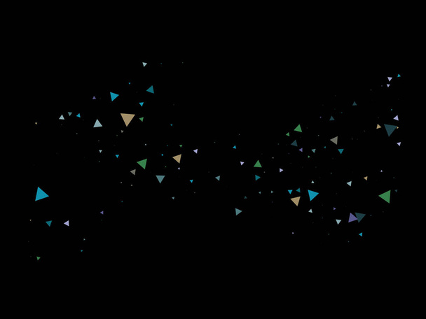 Triangle Explosion Confetti. Broken Glass Explosive Effect. Moving Broken Particles. Exploded Star Border. Textured Data Fragments Bang. Exploded Star Sparkle. Triangles Blast Falling Confetti. - Vector, Image