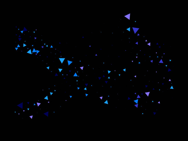 Driehoek Explosie Confetti. Getextureerde Data Particles Burst. Een geëxplodeerd sterrenbeeld. Driehoeken Bang Moving Confetti. Vallende Exploded Elements. Exploded Star Glitter. Gebroken glasexplosief effect. - Vector, afbeelding