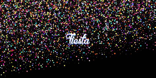 Carnival Confetti Explosion Vector Background. Falling Color Tinsel, Fiesta Celebration Design. Colorful Circles, Bubbles, Shine Decoration. Birthday, New Year, Christmas Party Confetti Rain Shower. - Vector, Image