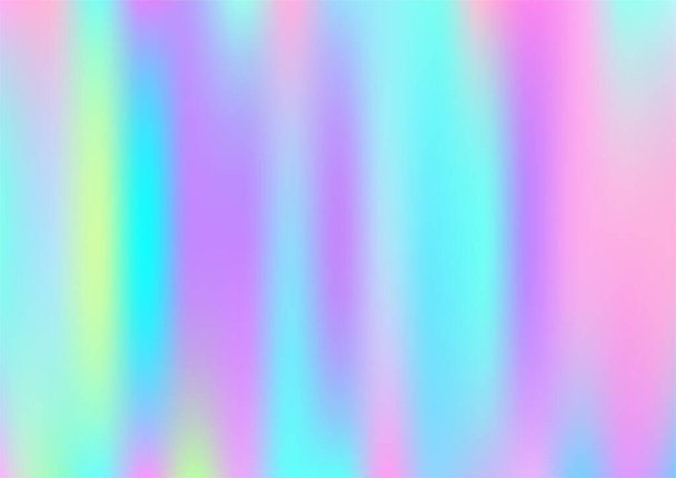 Ο ολογράφος Ονειρεμένος Μπάνερ. Fluorescent Holographic Liquid Light Horizontal Wallpaper Rainbow Επικάλυψη ολόγραμμα. Neon Paper Overlay, 80s, 90s Μουσική Φόντο μη εστιασμένο Girlie Foil Holo Teal. - Διάνυσμα, εικόνα