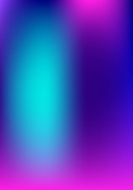 Lila, Rosa, Türkis, Blau Gradient Shiny Vector Hintergrund. Liquid Neon Bright Trendy Wallpaper. Schillerndes Gradient Overlay Vibrant Unfocus Cover. Vertikale A4 Buchstaben Funky Gradient Overlay. - Vektor, Bild