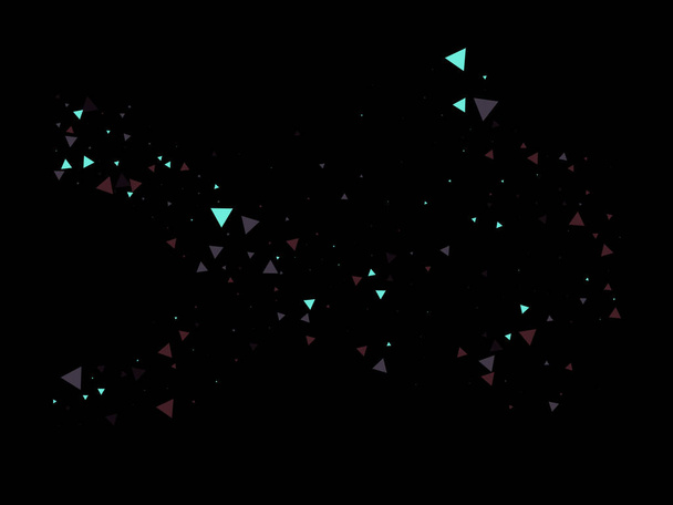 Triangle Explosion Confetti. Textured Data Elements Blast. Flying Exploded Fragments. Exploded Star Design. Broken Glass Explosive Effect. Exploded Star Shatter. Triangles Bang Moving Confetti. - Vector, Image